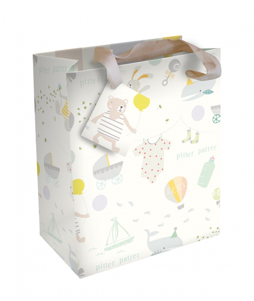 New Baby Print Gift Bag By Caroline Gardner